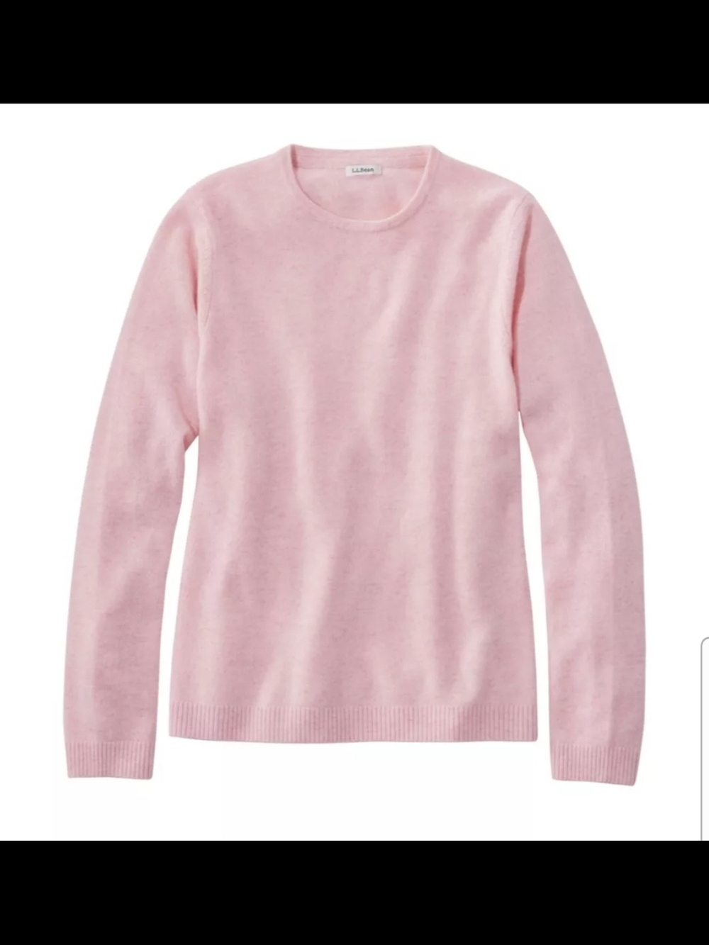 L.L. Bean Lightweight Crewneck Sweater - Light Pink